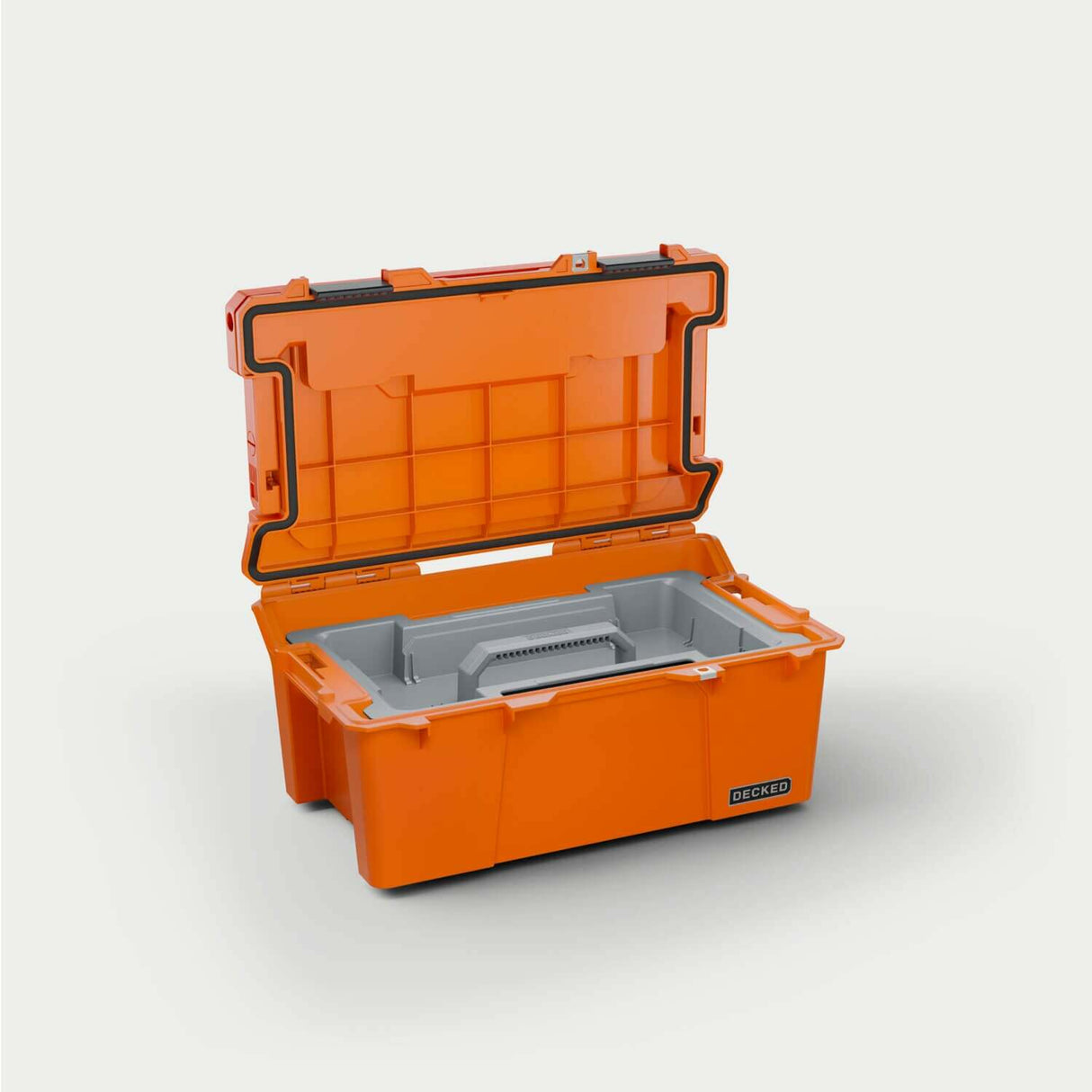 Decked - Sixer 16 - D-co Case - includes one (1) D-Co tray - Blaze Orange with black latches - A0010-SIXR-ORG