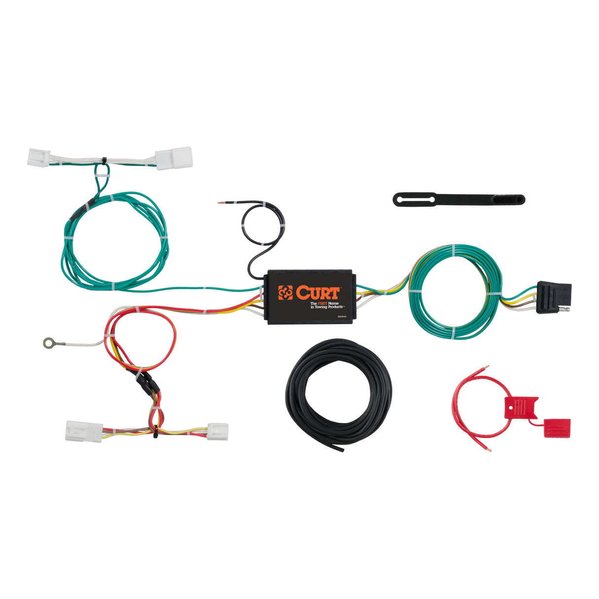 Curt - Custom Wiring Harness, 4-Way Flat Output, Select Scion iM, Toyota Corolla - 56309