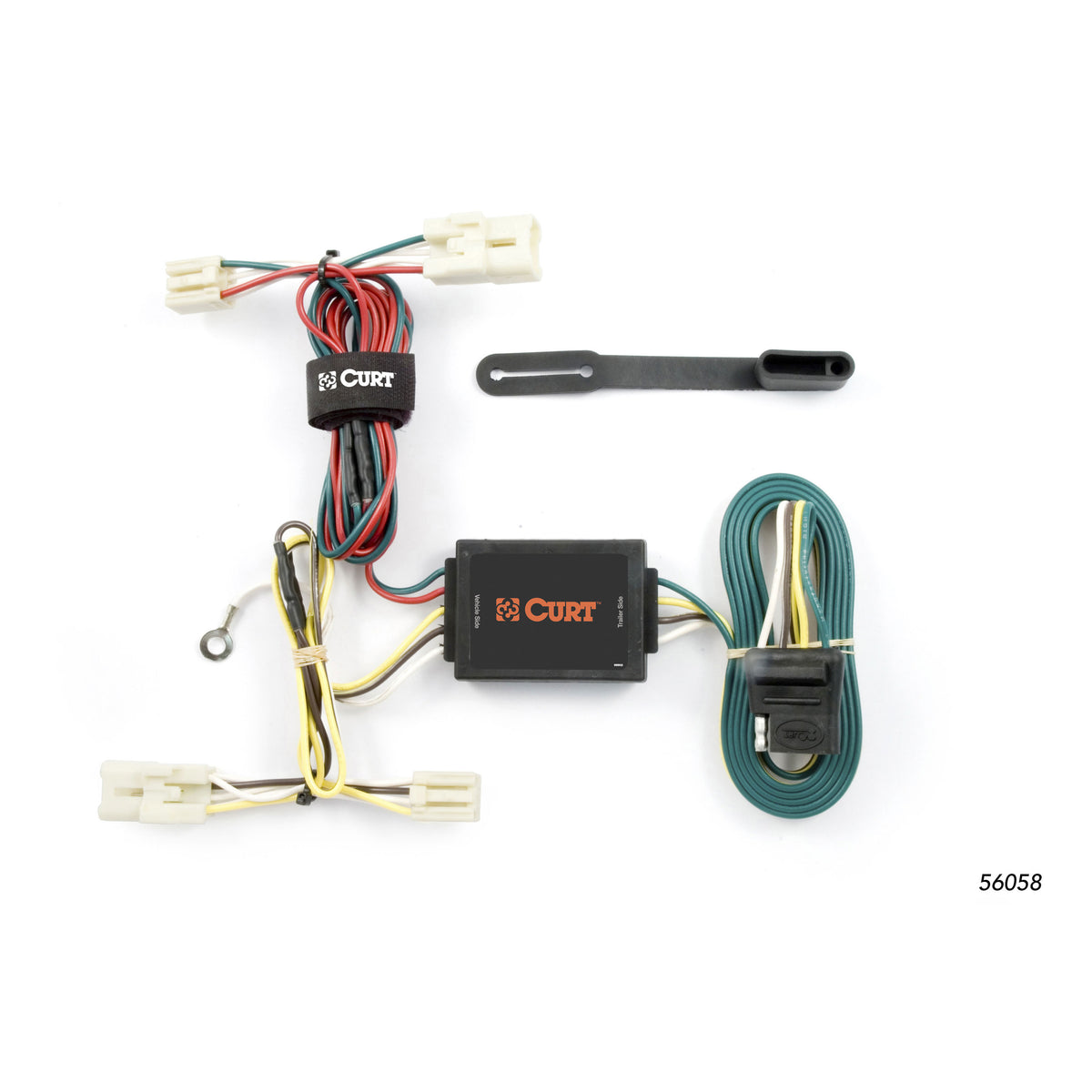 Curt - Custom Wiring Harness, 4-Way Flat Output, Select Kia Amanti, Optima Sedan - 56058