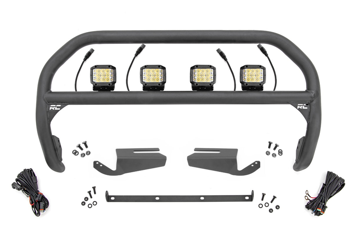 Rough Country - Nudge Bar - 3 Inch Wide Angle Led (x4) - Oe Modular Steel - Ford Bronco (21-23) - 51105