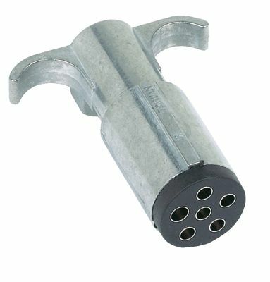 Husky Towing - 32569 Trailer End 6 Pole Round Die-Cast Zinc Without Mount Bracket & Hardware Bagged