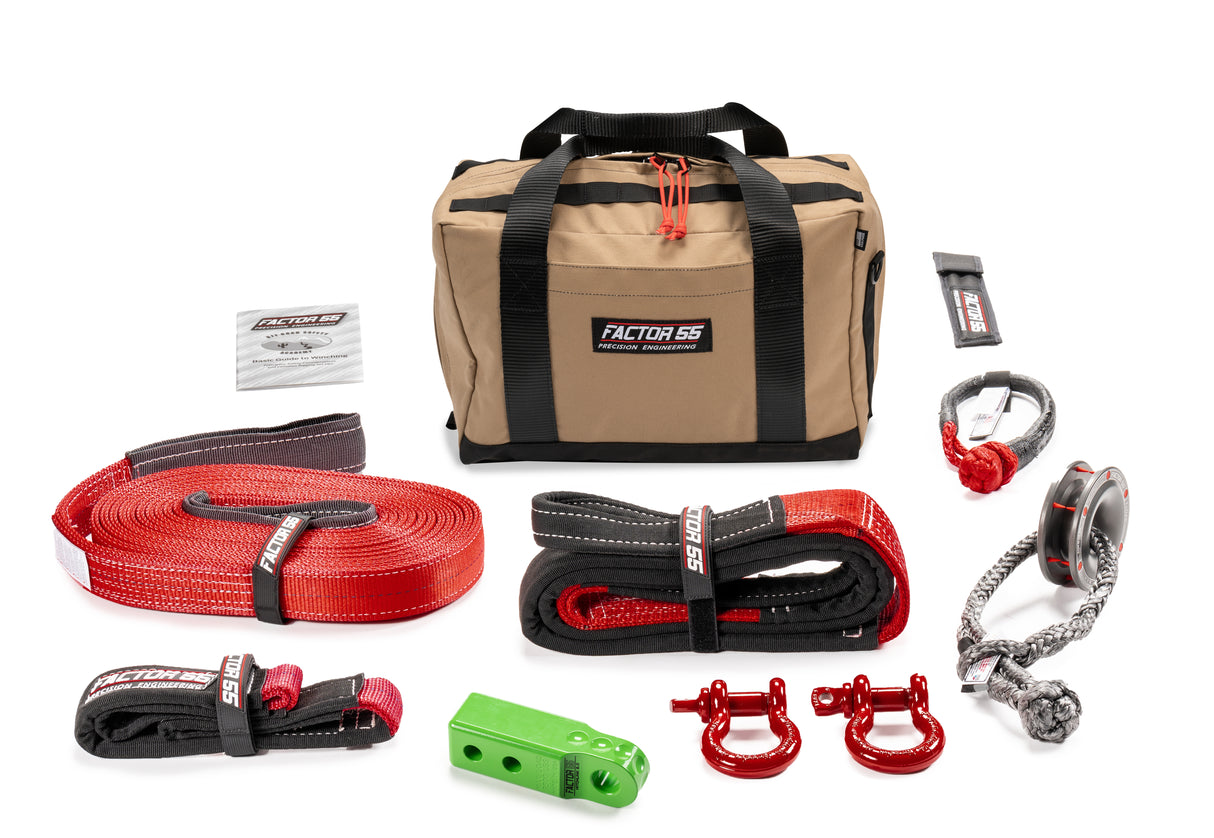 Factor 55 00475-08-MEDIUM SAWTOOTH WINCH ACCESSORY KIT (GREEN HITCHLINK AND MED BAG)