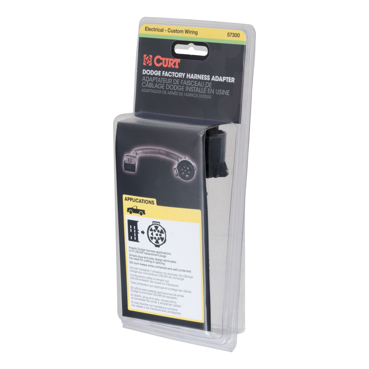 Curt - 8-Prong Factory Harness Adapter (Rectangular 8-Prong to USCAR Socket) - 57300