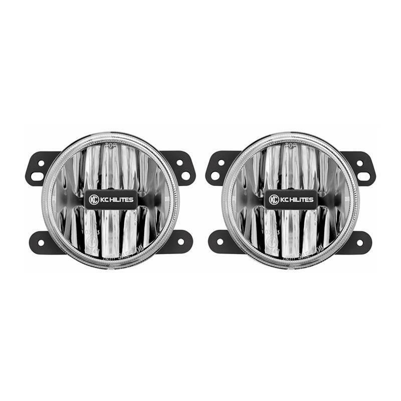 KC Hilites - Gravity LED G4 Fog Light Pair Pack System for 2010-2018 Jeep JK - #497 - 497