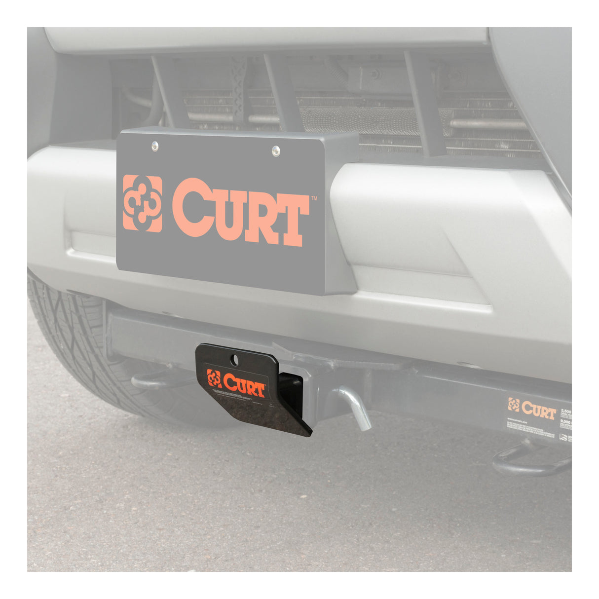 Curt - Hitch-Mounted Skid Shield (Fits 2" Receiver) - 31007