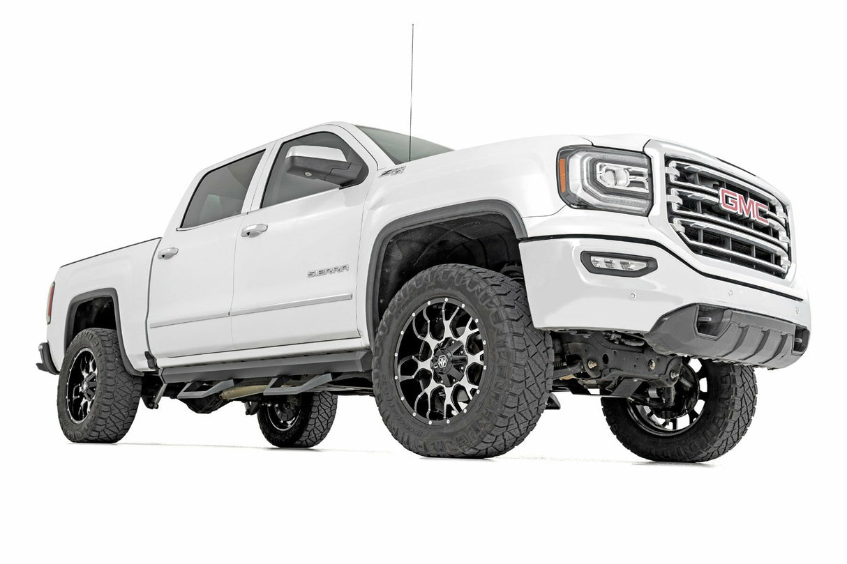 Rough Country - SRX2 Adj Aluminum Step - Crew Cab - Chevy GMC 1500 2500HD 3500HD (07-18) - 11009A