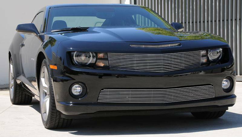 T-Rex Grilles - 1 Pc Horizontal Aluminum Billet Bumper Grille Overlay - Fits V8 models only - 25028