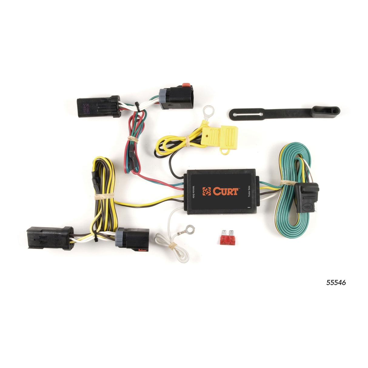 Curt - Custom Wiring Harness, 4-Way Flat Output, Select Chrysler 300 C - 55546