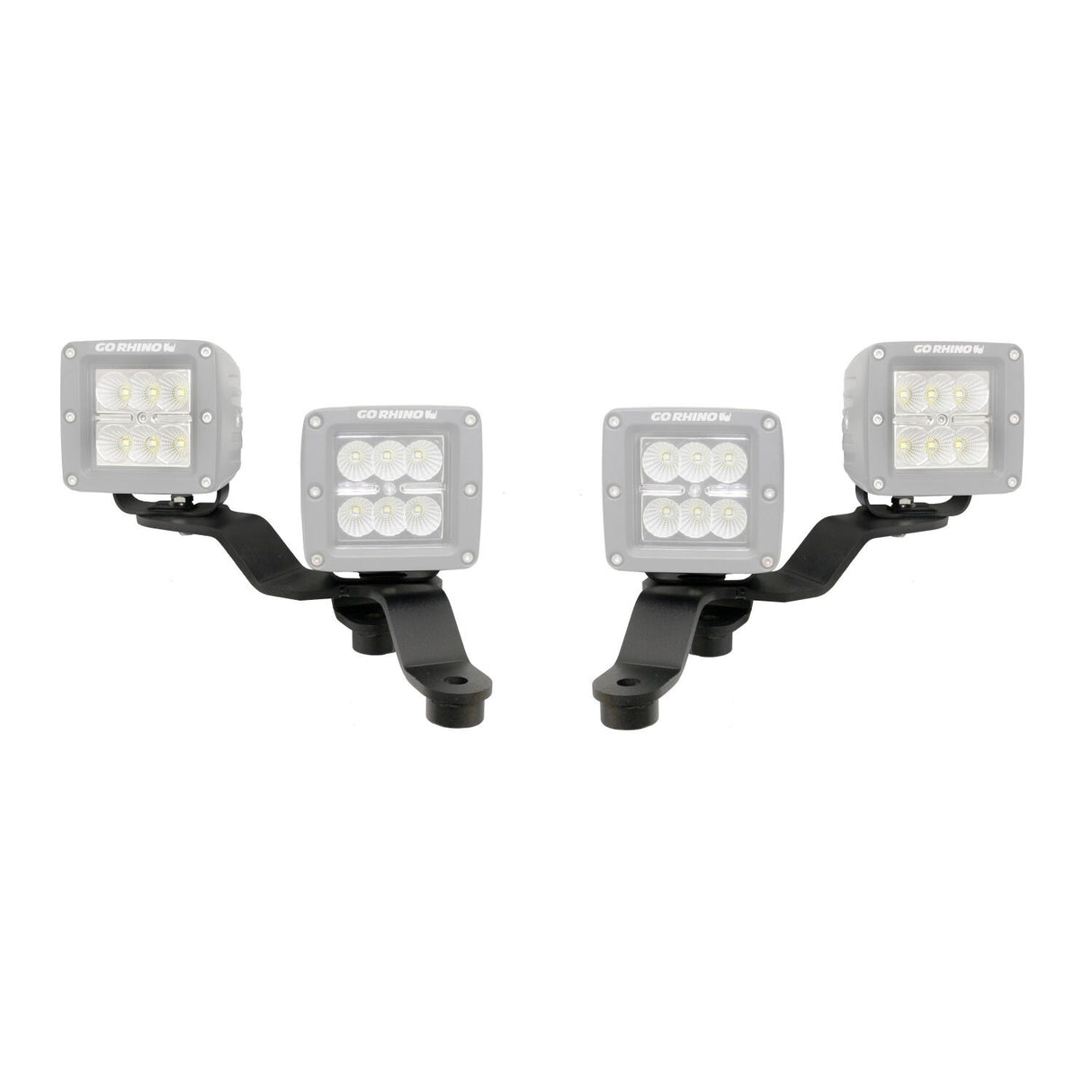 Go Rhino 730231T - XE Windshield Cowl Light Mount - Textured Black