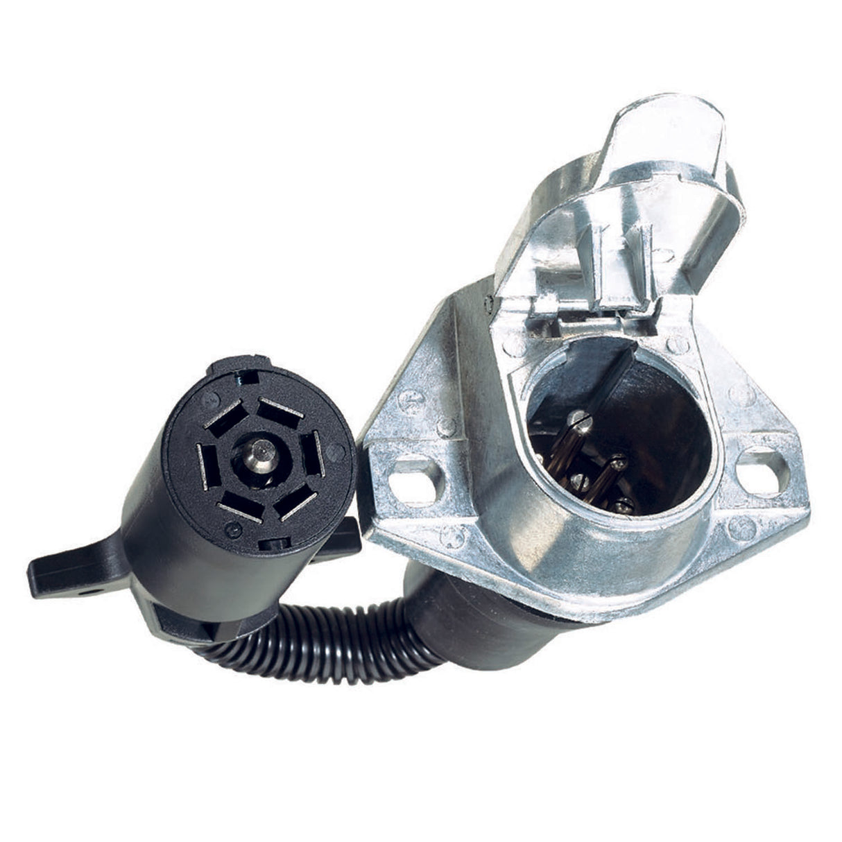 Husky Towing - 13064 7 RV Blade To 7 Round Flexible Wire With Protective Convoluted Wire Tubing