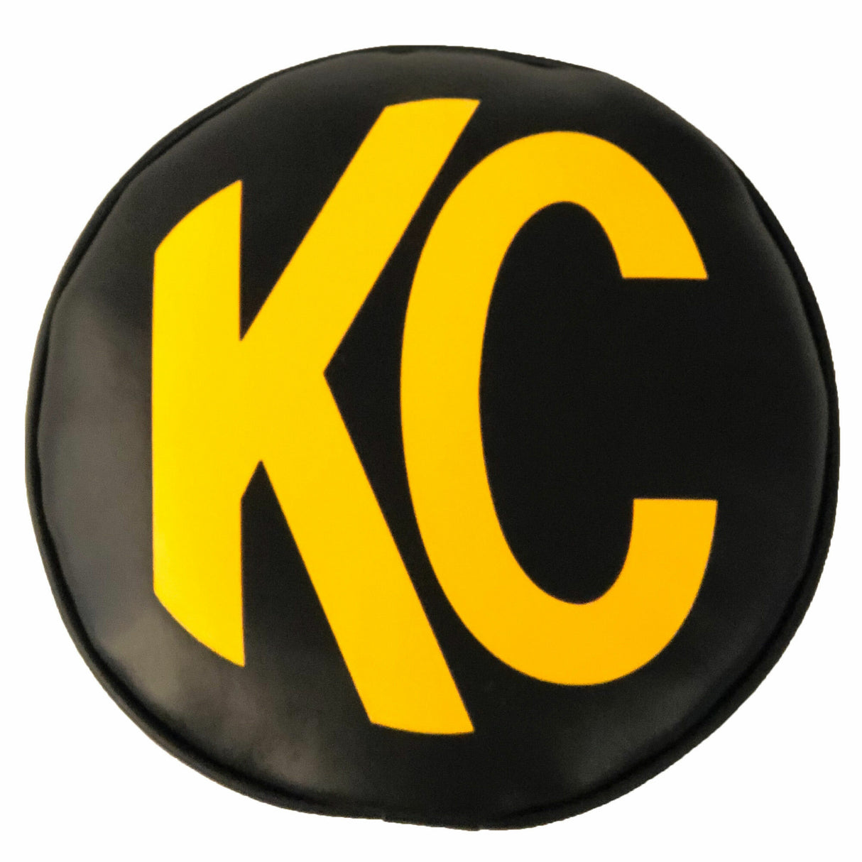 KC Hilites - KC 8" Vinyl Cover - Black with Yellow KC Logo (pr) - KC #5802 - 5802