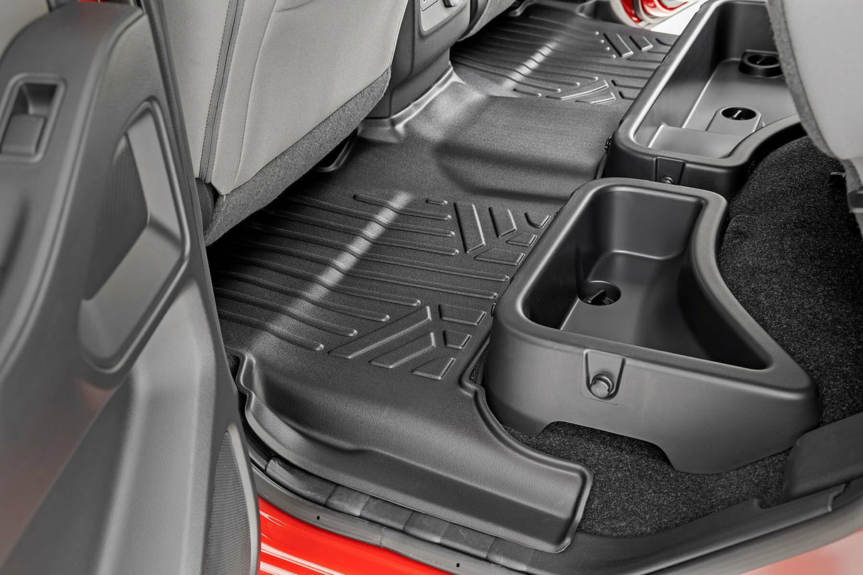 Rough Country Floor Mats - FR & RR - Crew Cab - Nissan Frontier 2WD 4WD (08-21) - M-80513