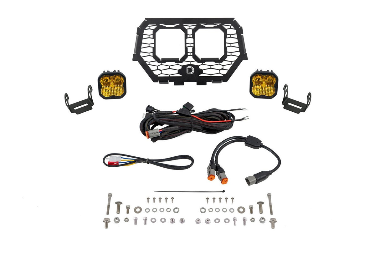 Diode Dynamics - Stage Series LED Grille Kit for 2014-2018 Polaris RZR XP, Pro Yellow Combo - DD7860