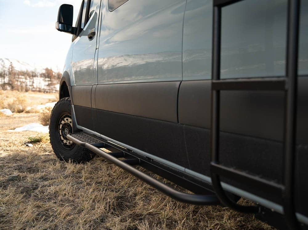 Flatline Van Co. - 2007-2025 Mercedes-Benz Sprinter 170 , 170EXT Sprinter Side Steps - SP1119B