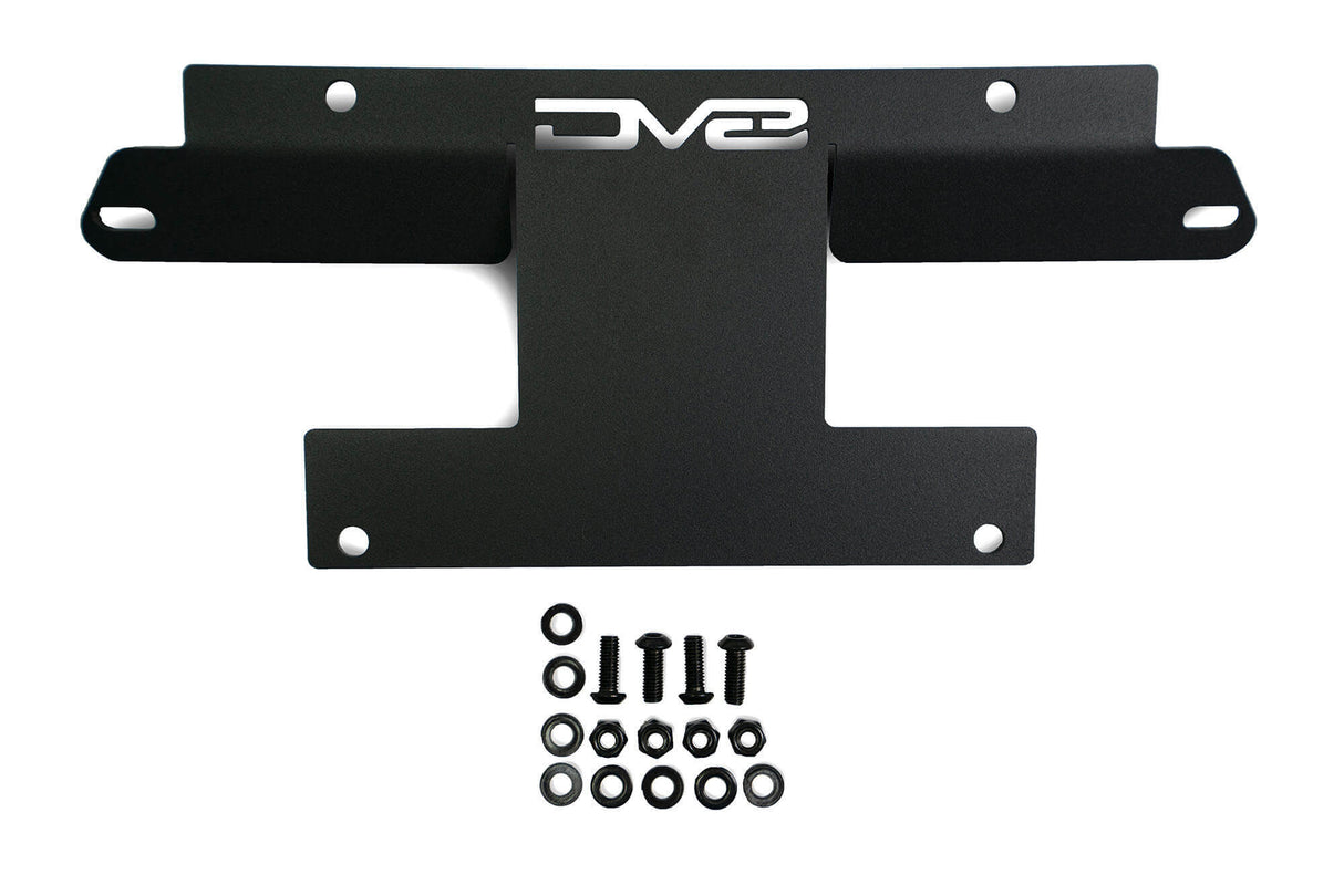 DV8 Offroad - Ford Bronco Factory Front Bumper License Relocation Bracket Front - LPBR-01