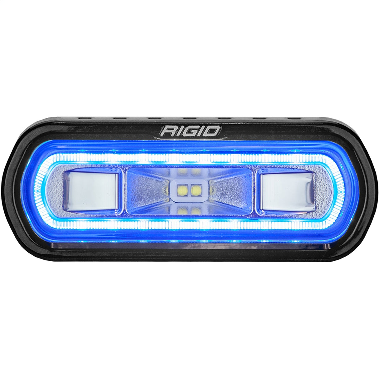 RIGID Industries - 52101 SR-L Series Marine Spreader Pod, 2 Wire, Surface Mount, Black W/Blue Halo