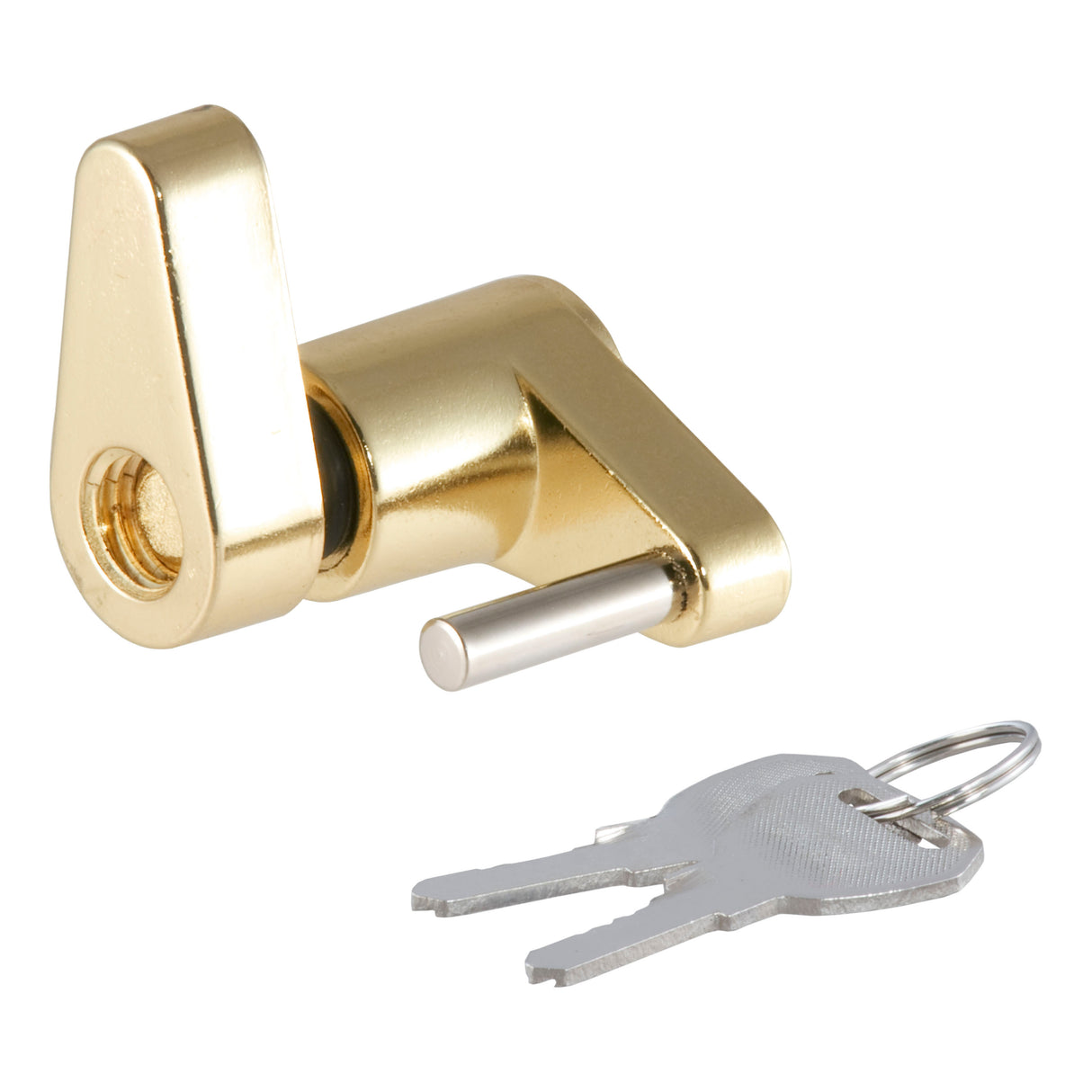 Curt - Coupler Lock (1/4" Pin, 3/4" Latch Span, Padlock, Brass-Plated) - 23022