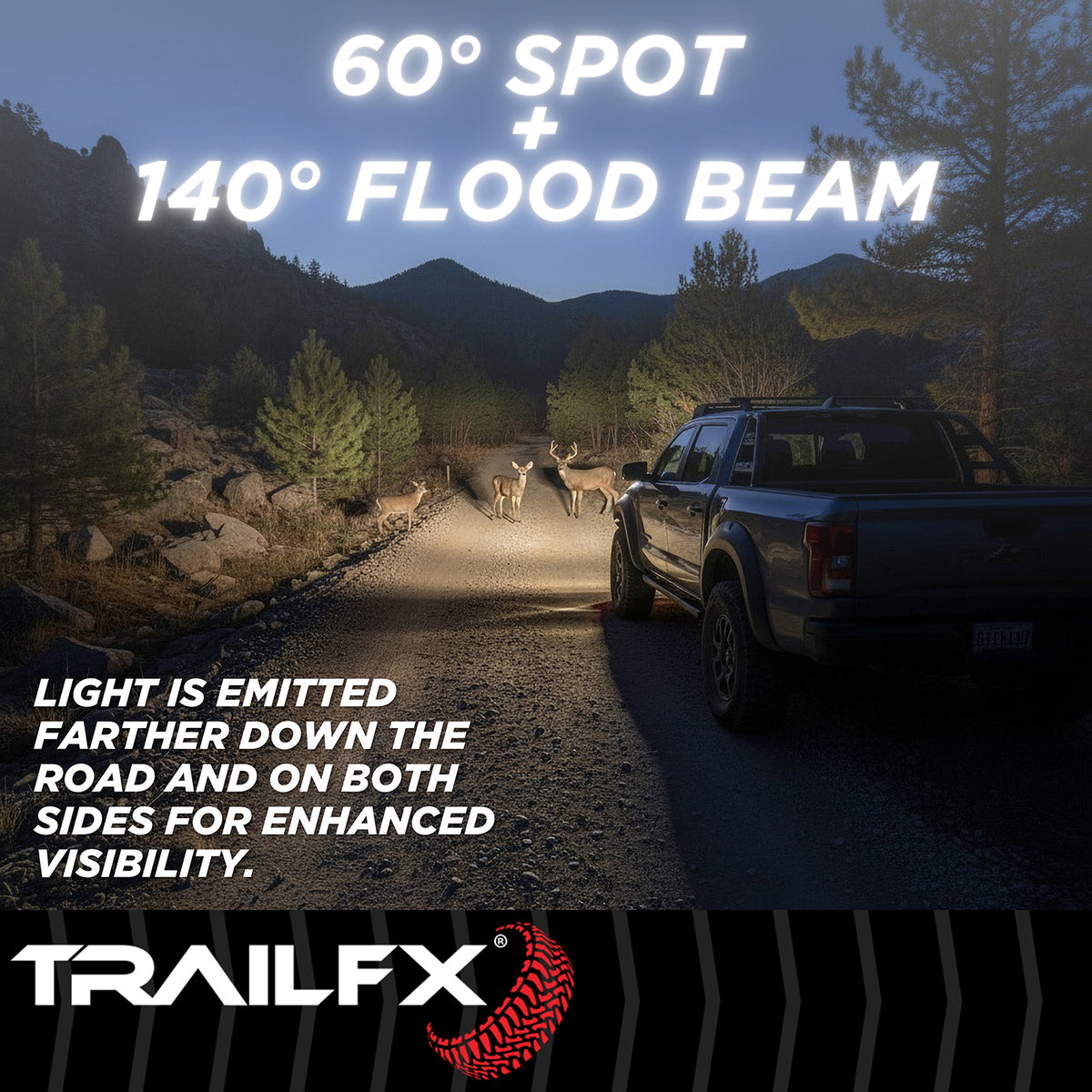 TrailFx - 4" LED Side Shooter Pod Light- Single (PODSIDF1)