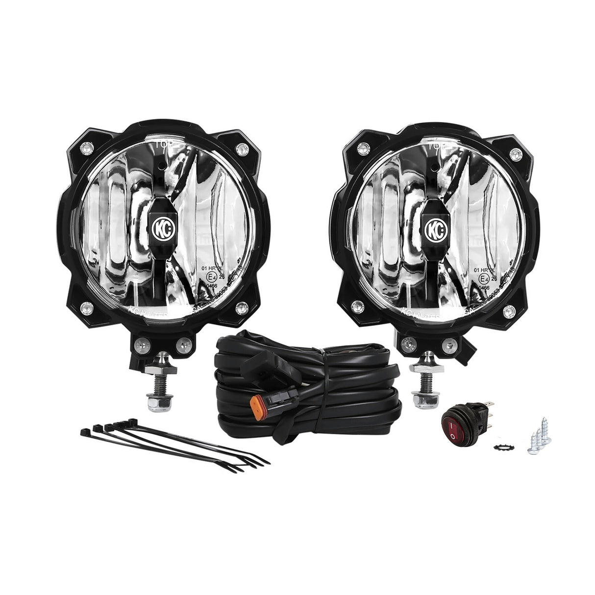 KC Hilites - Gravity LED Pro6 Single Driving Beam SAE/ECE Pair Pack System – #91303 - 91303