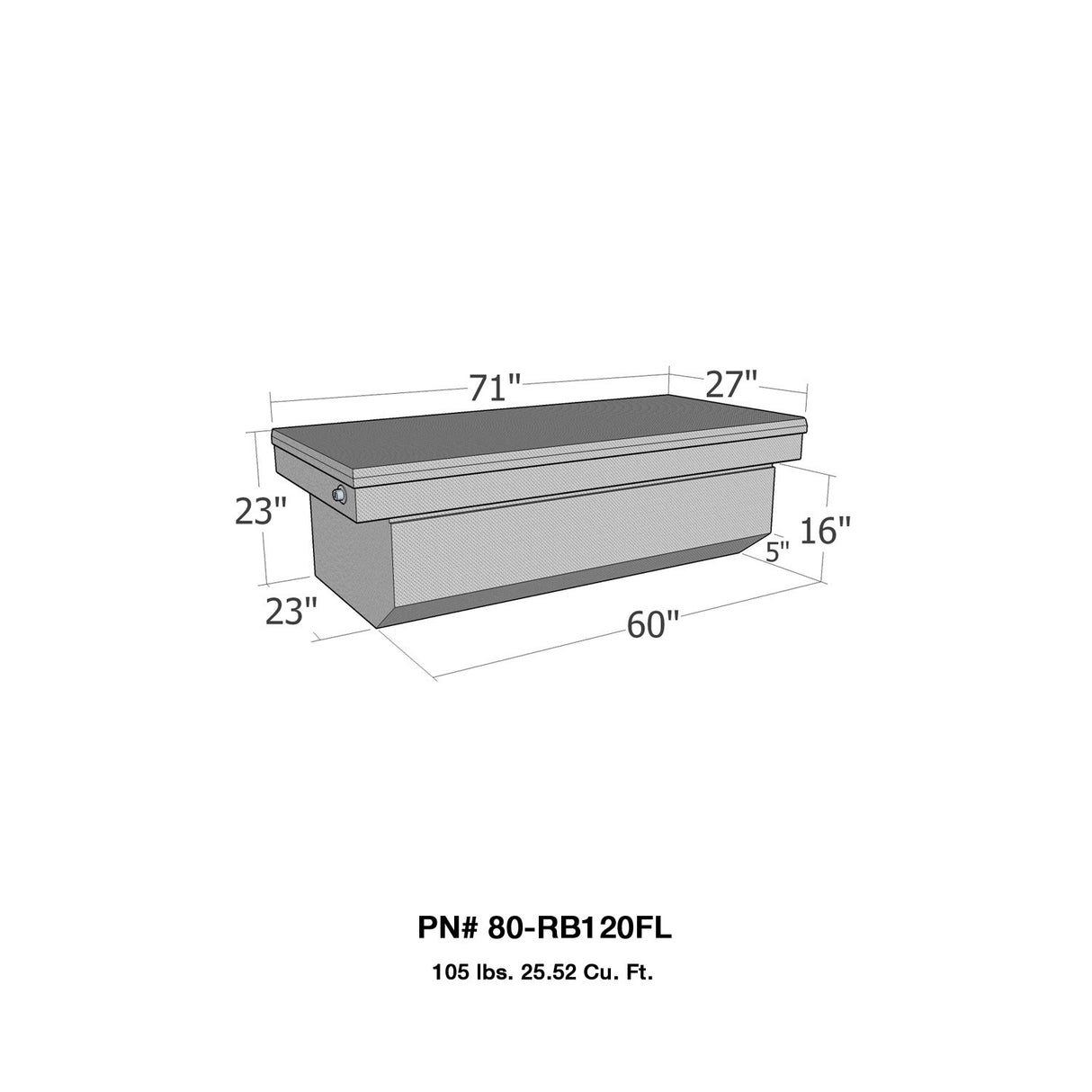 Westin - 80-RB120FL Brute Full Lid Tool Box