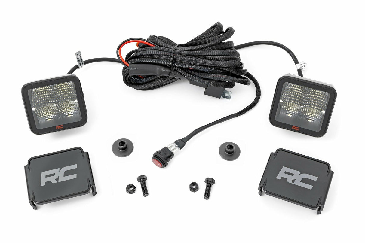 Rough Country - LED Light Kit - Ditch Mount - 2" Spectrum Pair - Spot Pattern - Ford Bronco (21-23) - 82047
