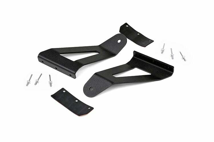 Rough Country - LED Light Kit - Windshield Mount - 50" BLK Dual Row - White DRL - Jeep Cherokee XJ (84-01) - 70074