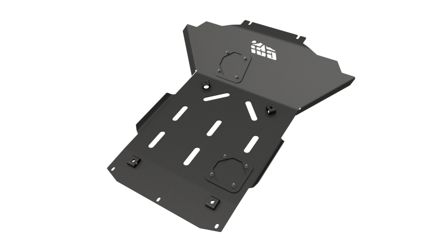 CBI - 3rd Gen Toyota Tundra Hybrid/Non-hybrid Front Overland Skid Plate / Aluminium / TRD Grey - 300-000-012-033