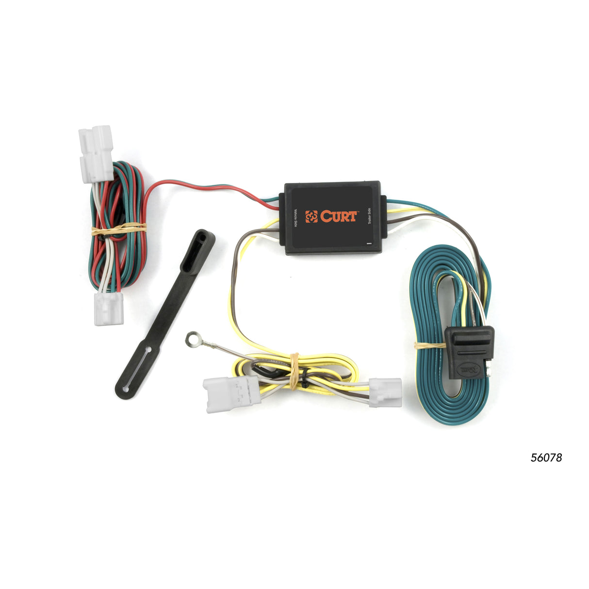 Curt - Custom Wiring Harness, 4-Way Flat Output, Select Hyundai Santa Fe, Kia Forte - 56078