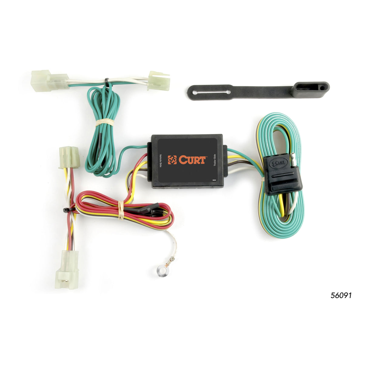 Curt - Custom Wiring Harness, 4-Way Flat Output, Select Subaru Legacy sedan - 56091