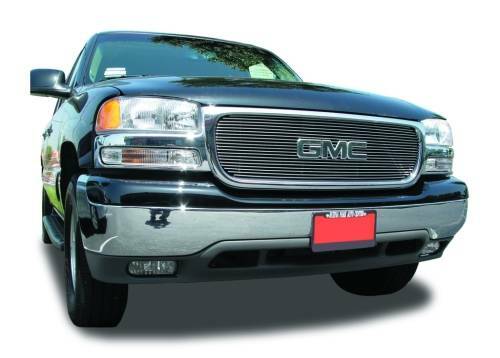 T-Rex Grilles - 1 Pc Horizontal Aluminum Billet Grille Overlay - with logo opening - 21175