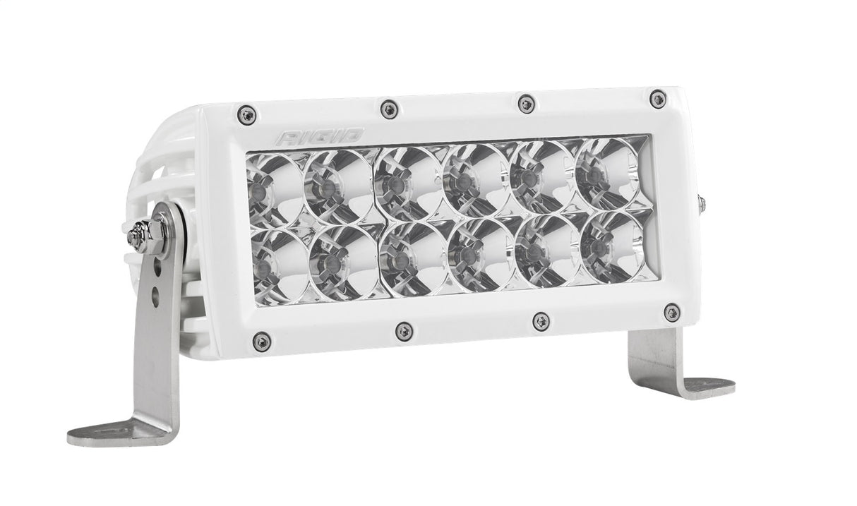 RIGID E-Series PRO LED Light, Flood Optic, 6 Inch, White Housing