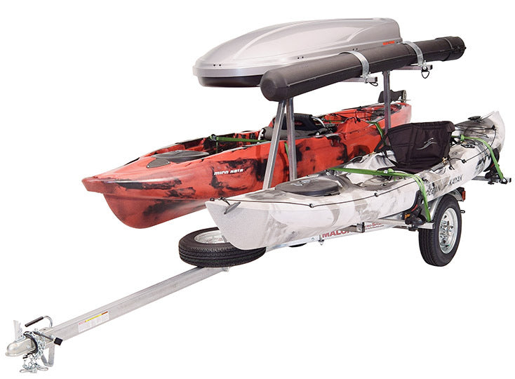 Malone - MicroSport LowBed 2 Kayak Trlr Package (2nd tier, 2 Sets Saddle Up, Cargo Box, Rod Tube, Spare Tire) - MPG464-LBTS