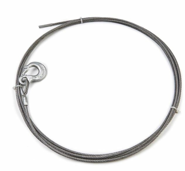 Warn - Replacement Steel Winch Rope - 1/4 in x 25 ft, EIPS - 24889