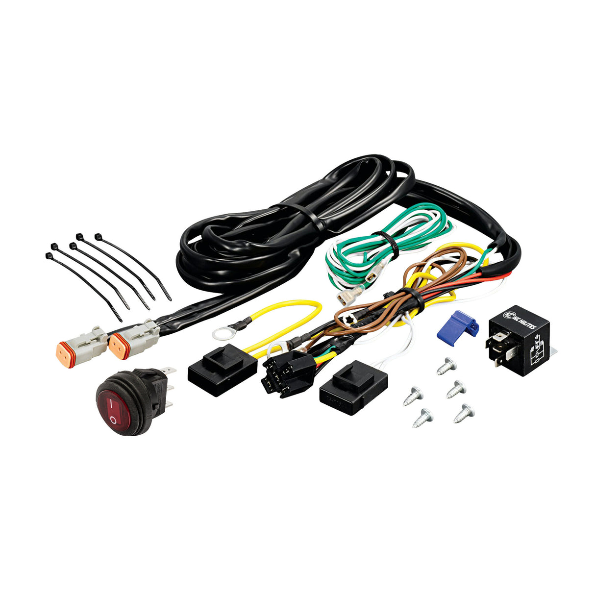KC Hilites - Wiring Harness with 40 Amp Relay and LED Rocker Switch - KC #6315 - 6315