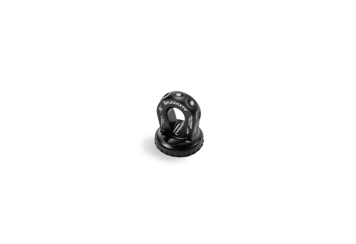 Factor 55 00355-04 SPLICER XTV 3/16-1/4" SYNTHETIC ROPE SPLICE-ON SHACKLE MOUNT -- BLACK