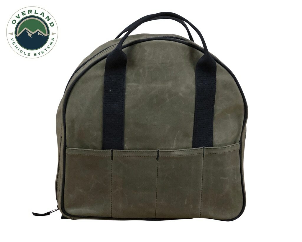 Overland Vehicle Systems - Jumper Cable Bag #16 Waxed Canvas Durable Storage Solution - 21129941
