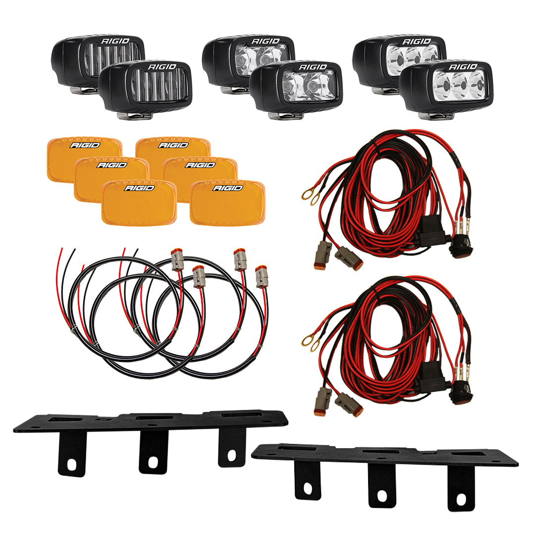 RIGID - Ford Bronco (21+) Mod Bumper Triple SR-M Fog Light Kit - 46731