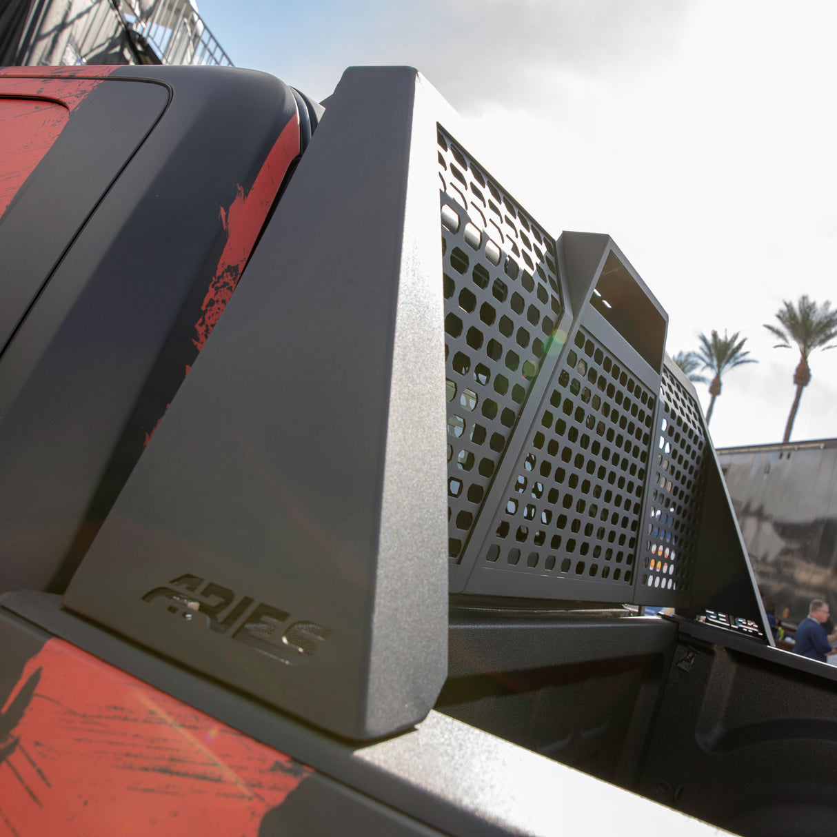 Aries - Switchback Black Aluminum Headache Rack, Select Dodge, Ram 1500, 2500, 3500 - 1110111