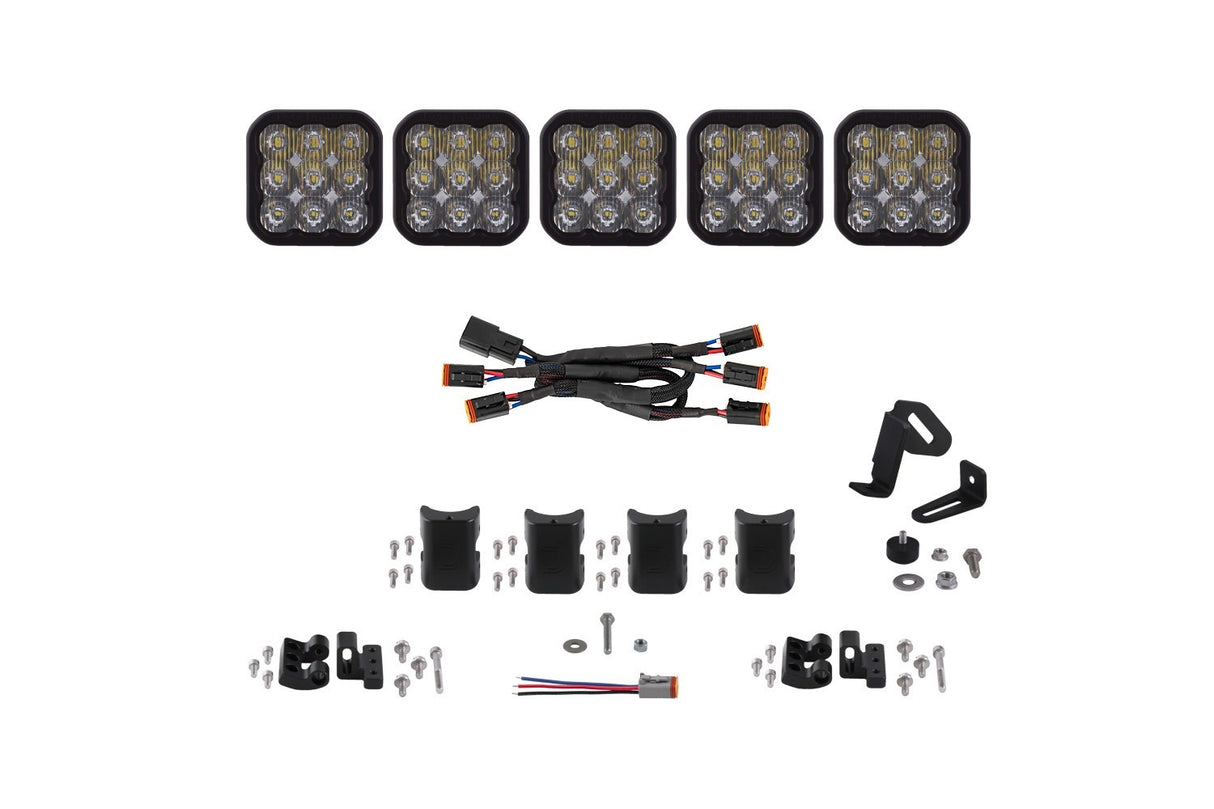 Diode Dynamics - SS5 Pro Universal CrossLink 5-Pod Lightbar White Driving - DD7254