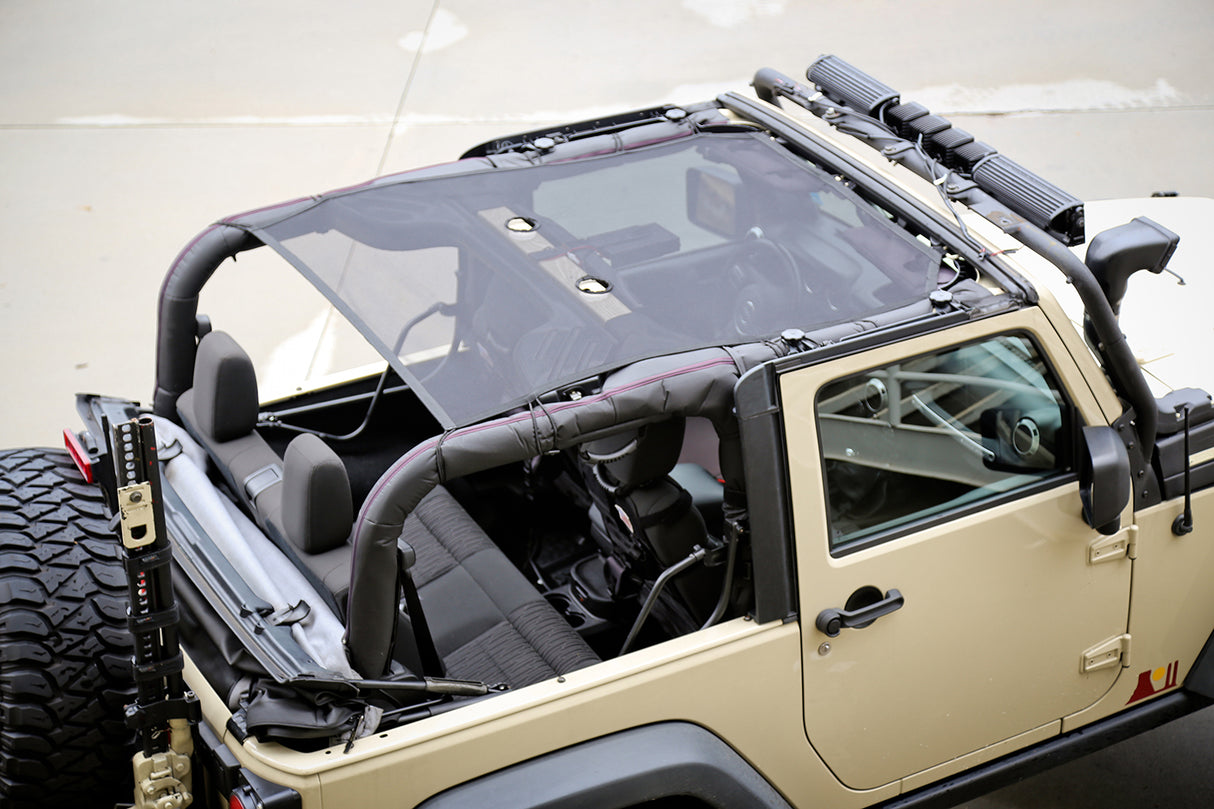 Rugged Ridge - Eclipse Sun Shade, Black, 2 Door; 07-16 Jeep Wrangler JK - 13579.06