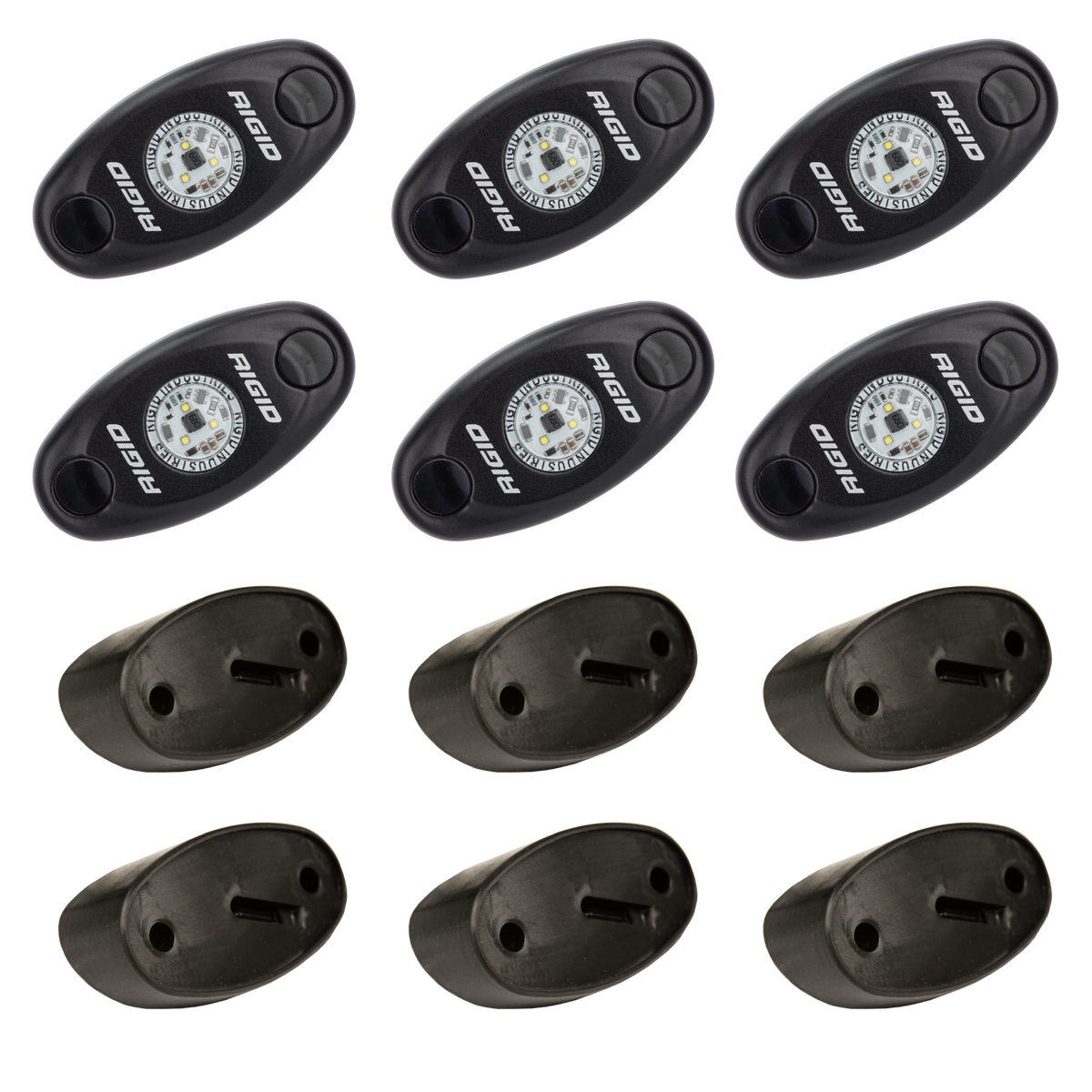 RIGID - A-Series Rock Light 6-Pack Kit Cool White - 400253