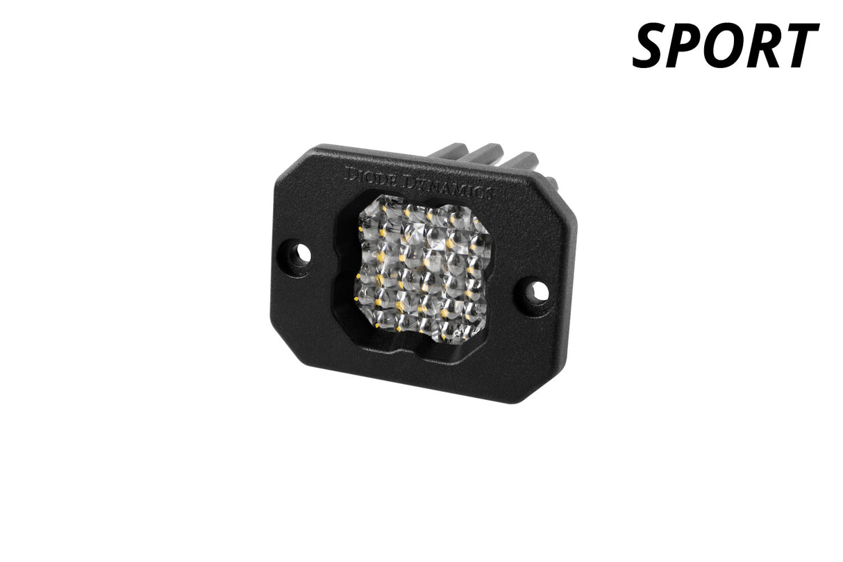 Diode Dynamics - Stage Series C1 LED Pod Sport White Flood Flush RBL (single) - DD6471S