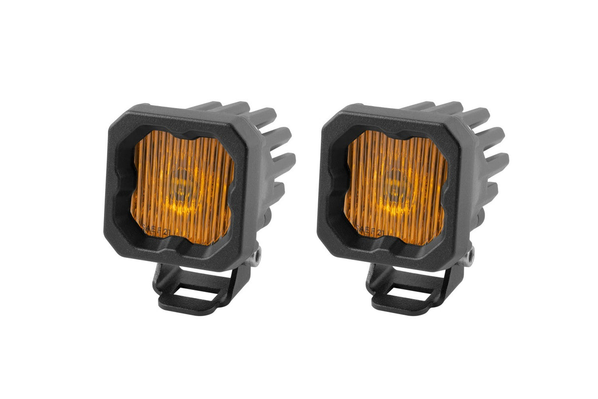 Diode Dynamics - Stage Series C1 LED Pod Yellow SAE Fog Standard ABL (pair) - DD6848P