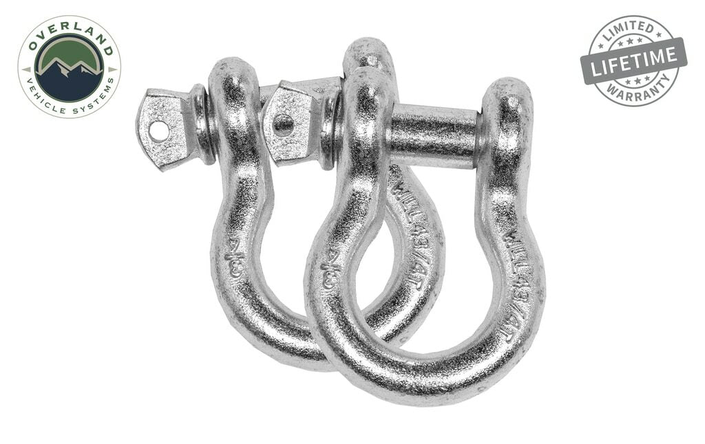 Overland Vehicle Systems - Recovery Shackle D-Ring Bow Shackle vs Soft Shackle - 19010205