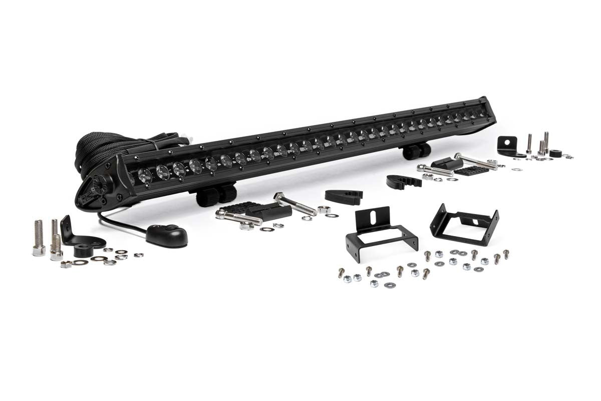 Rough Country - LED Light Kit - Grill Mount - 30" Black Single Row - Ford F-250 F-350 Super Duty (11-16) - 70770