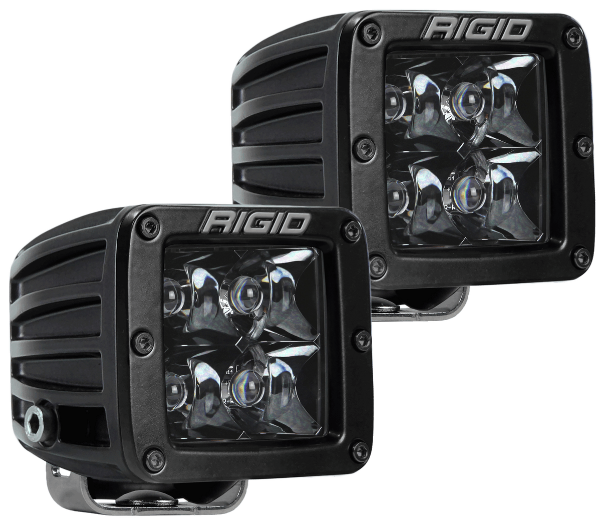 RIGID D-Series PRO Midnight Edition, Spot Optic, Surface Mount, Pair