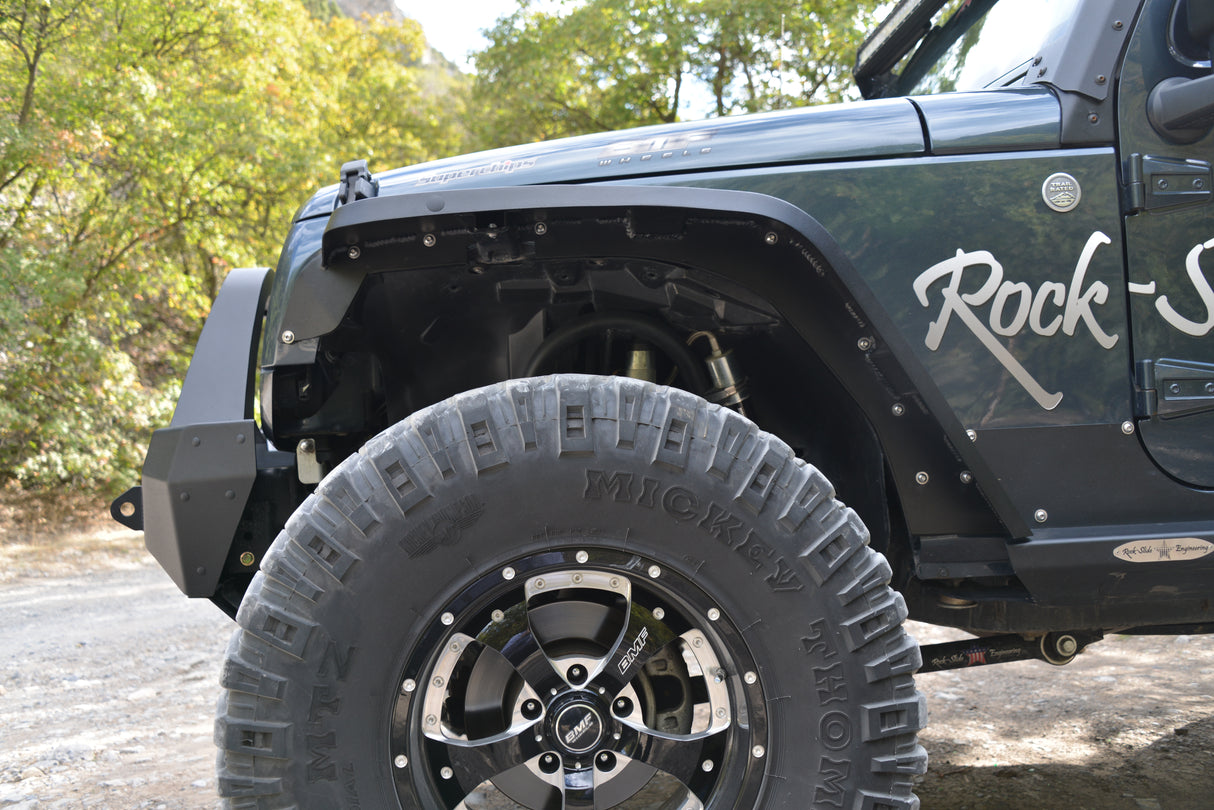 Rock-Slide Engineering AC-FF-200-F-JKA JK FRONT FENDER FLARES / 12" CRAWLER STYLE