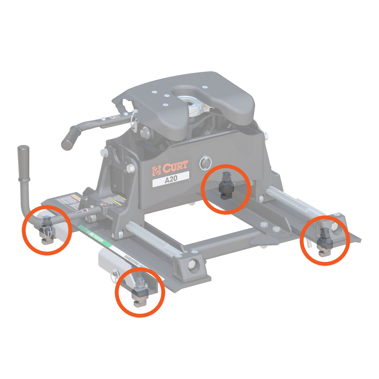 Curt - Replacement 5th Wheel Puck System Anchors for Chevrolet / GMC (Fits 16023) - 19208