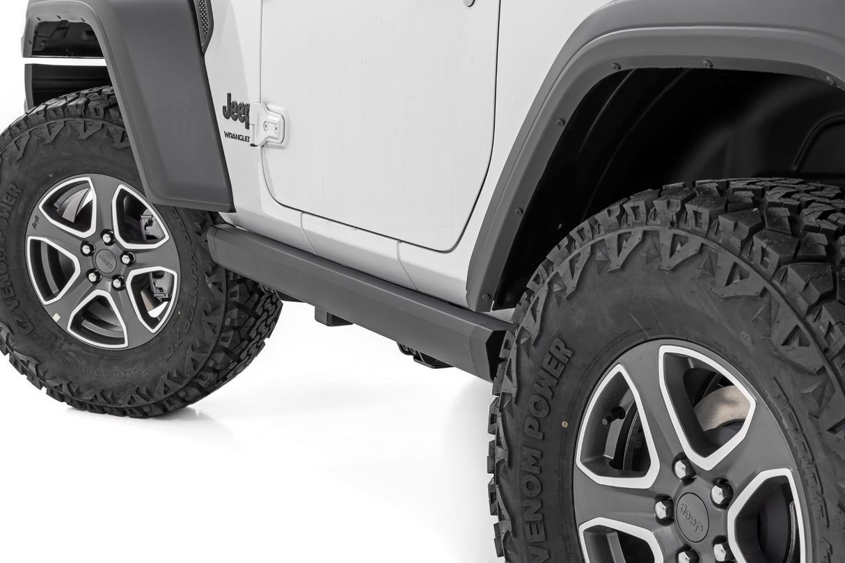 Rough Country Power Running Boards - Lighted - 2 Door - Jeep Wrangler JL (18-23) - PSR61030
