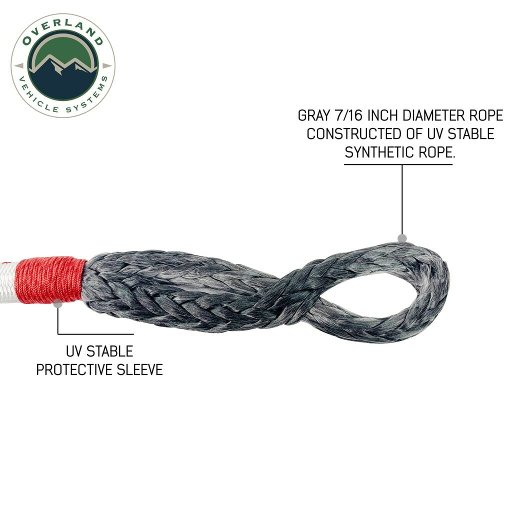 Overland Vehicle Systems - Soft Shackle Recovery 41,000 lb. With Loop & Abrasive Sleeve - 19129903